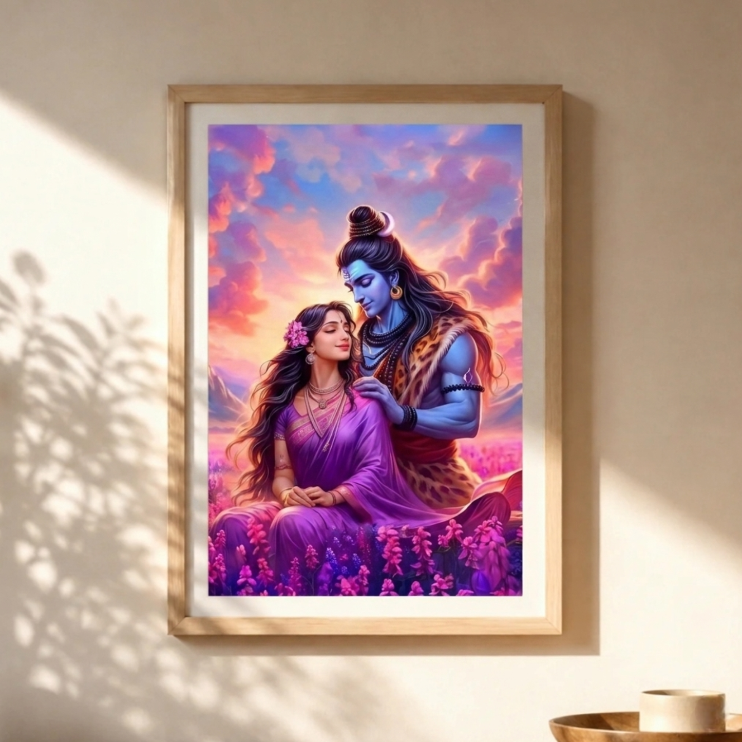 Ekanga Art Shiv-Parvati Portrait (Seated)