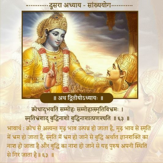 Control Anger: Bhagavad Gita Chapter 2 Verse 63 Insights