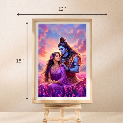 Ekanga Art Shiv-Parvati Portrait (Seated)