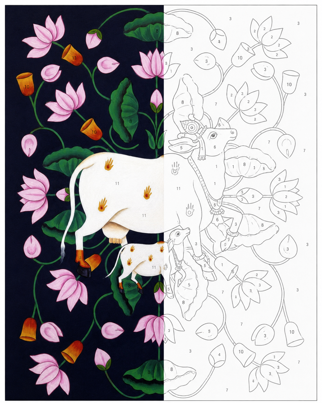 Kamadhenu: Divine Mother & Calf
