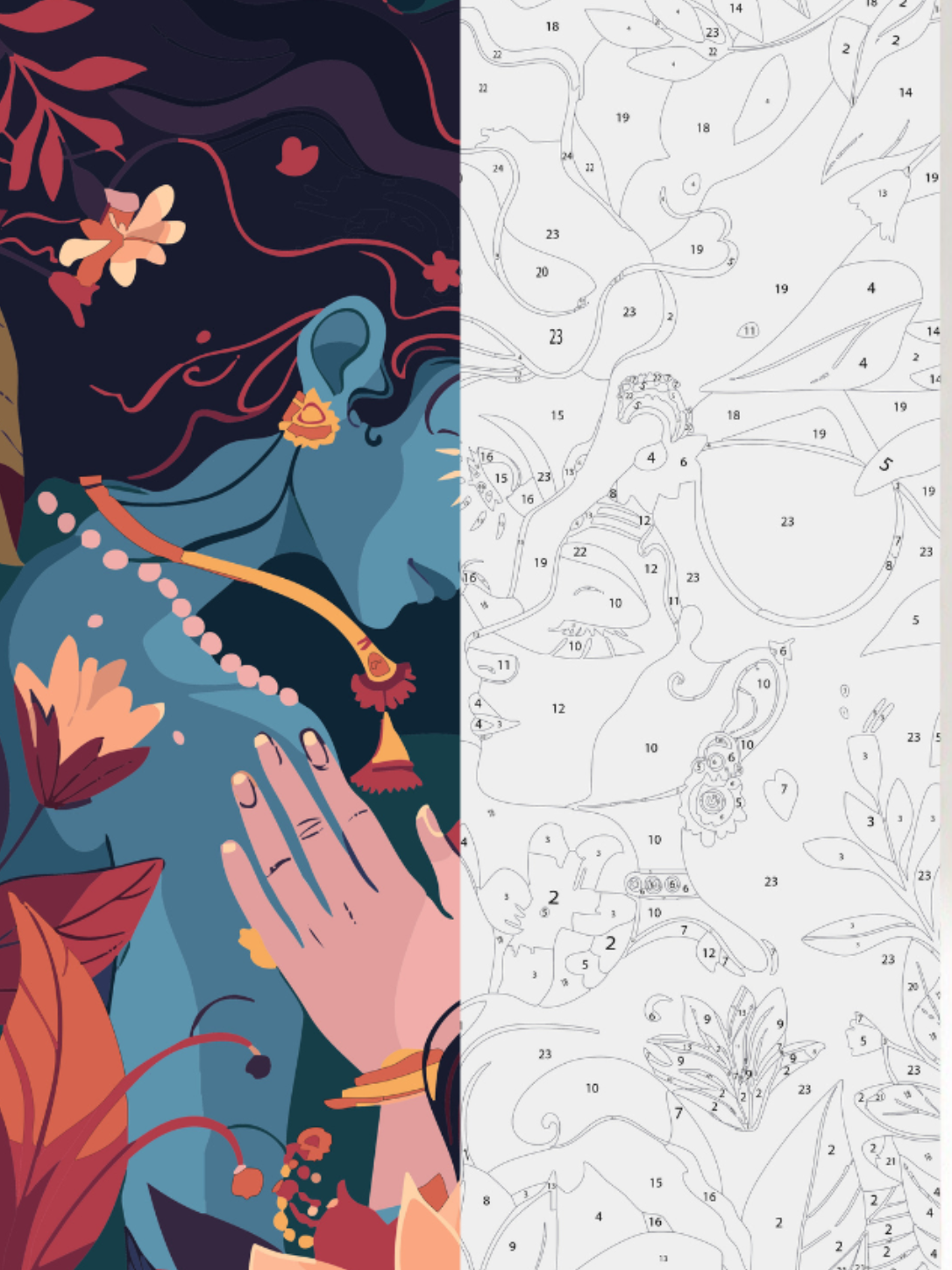 Radha-Krishna Portrait | A Moment Beyond Time