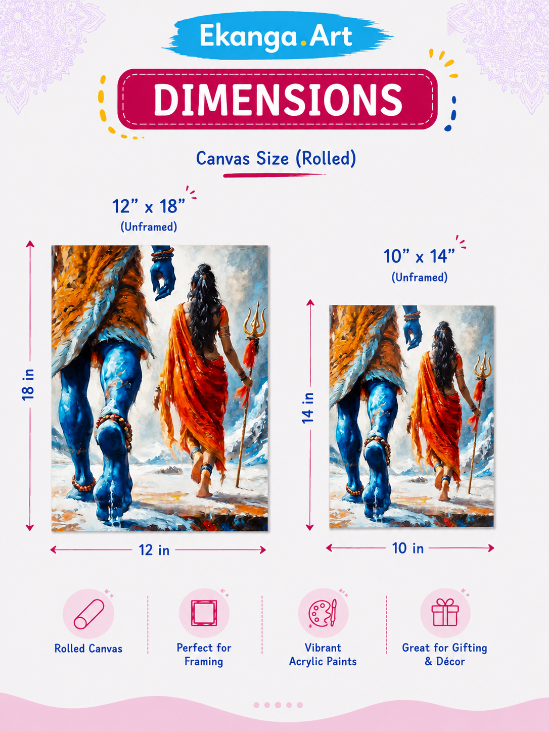 Shiv–Parvati Portrait | A Walk Through Eternity